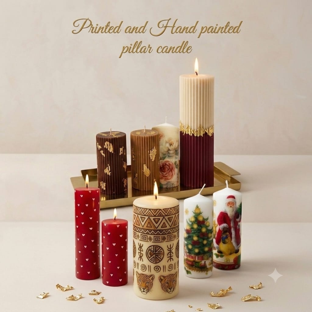 Caribbean Style Pillar Candle