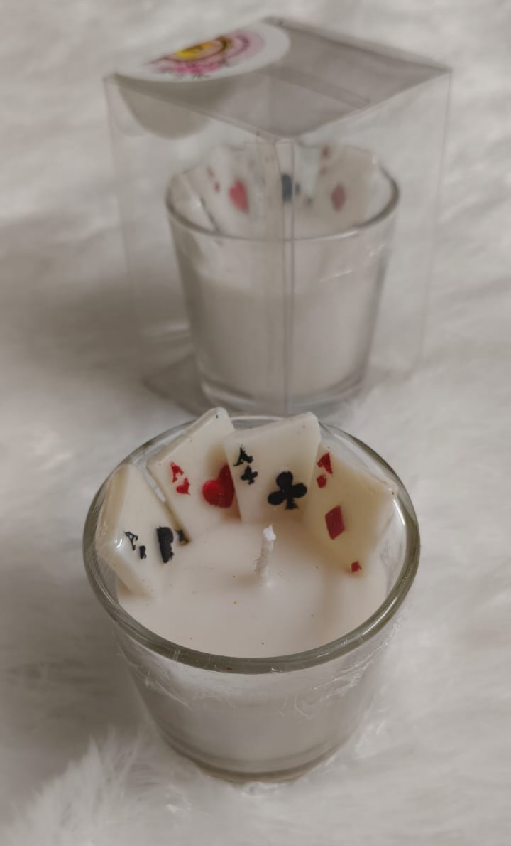 Diwali Night Shot Glass Cards Candle