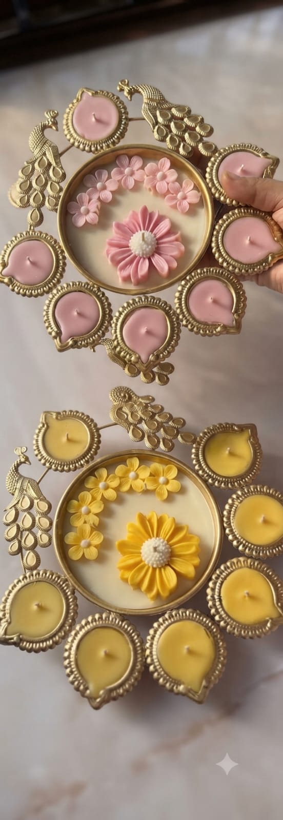 Peacock Urli Candles